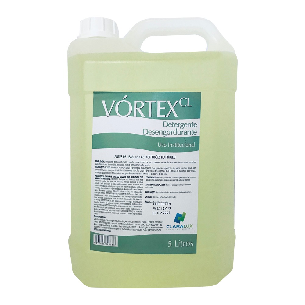 Vórtex Cl Detergente Desengordurante Clorado